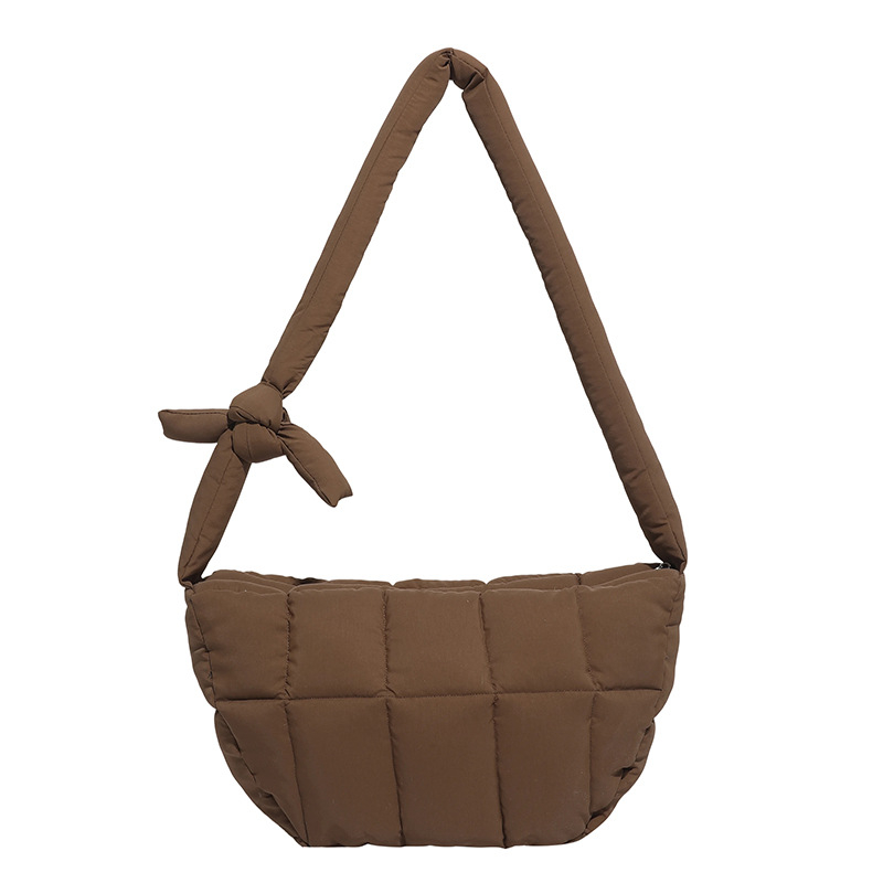 2025 jesen/zima nova pamučna šivana ultra lagana torba oblaka, korejskog stila, ženska ramena crossbody, Dumpling Bag