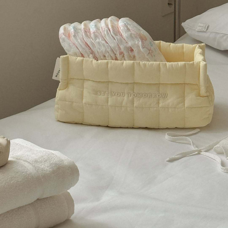 IN stil košara za skladištenje za majku i dijete, četvrtasti quiltani koš za igračke i potrepštine djeteta