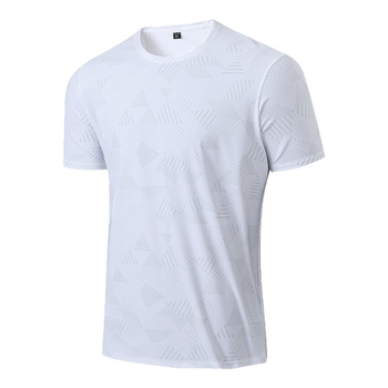 Férfi könnyű, gyorsan száradó rövid ujjú póló, camouflage minta, Ice Silk anyag, bő szabás, nyár