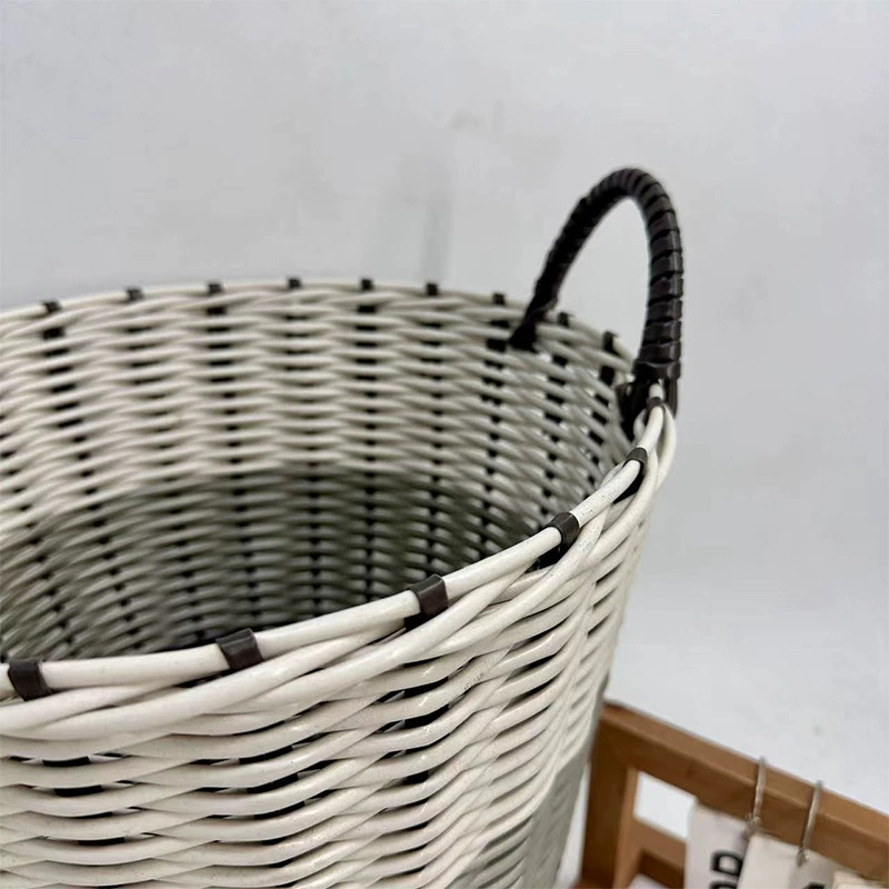 Ekstra-veliki koš za prljavu odjeću, koš od plastičnog ratana, pleteni koš za rublje i igračke