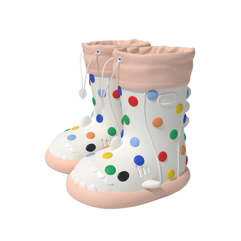 Rainbow Bean dječje kišne čizme s fleece podstavom, četiri sezone, dvostruki način nošenja, vodootporne, unisex