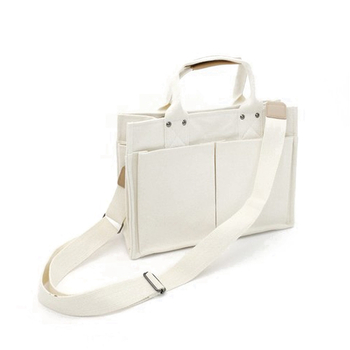 Ženska platnena torba, novi korejski stil, minimalistički dizajn, torba preko ramena s više pretinaca