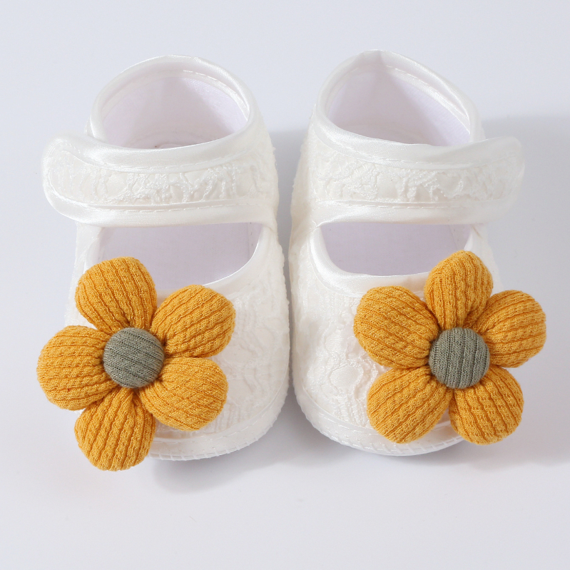 Set tenisica za prve korake s cvjetnim uzorkom i gumicom za kosu, jacquard prugaste bebe tenisice, blok boja, protuklizne, 0-12 mjeseci