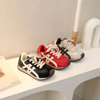 Gyermekeknek készült valódi bőrsportcipők lányoknak és fiúknak, 2025 ősz
