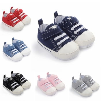Platnene tenisice za bebe i malu djecu, s gumom, u boji bombona, s Velcro zatvaranjem