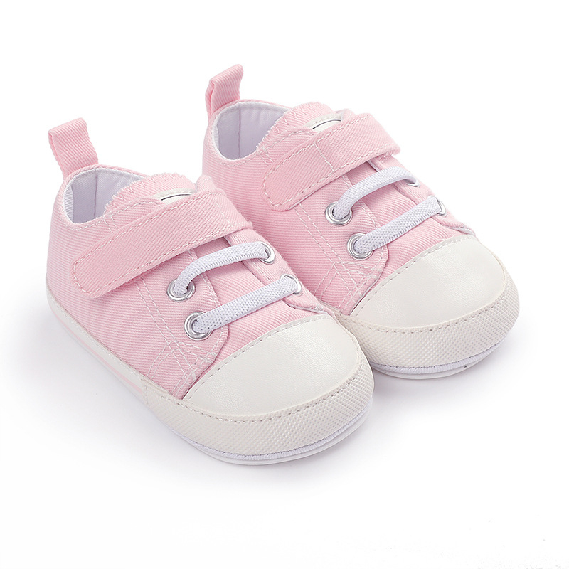 Platnene tenisice za bebe i malu djecu, s gumom, u boji bombona, s Velcro zatvaranjem
