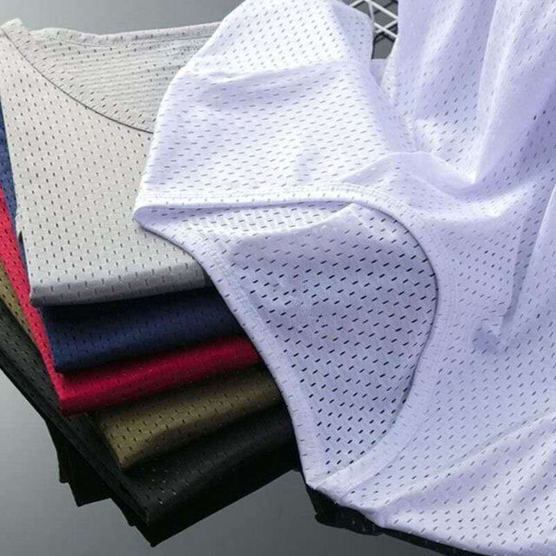 Muški T-shirt od Ice Silk mrežaste tkanine, kratki rukavi, brzo sušenje, širok kroj, sportska baza