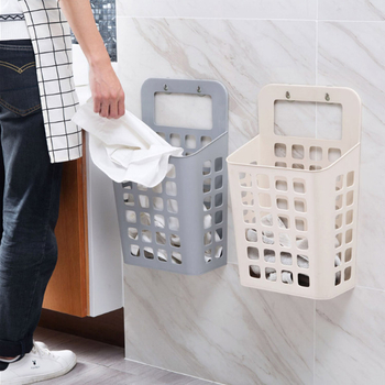 Vješeni plastični koš za prljavu odjeću, velik koš za pranje rublja, bez bušenja