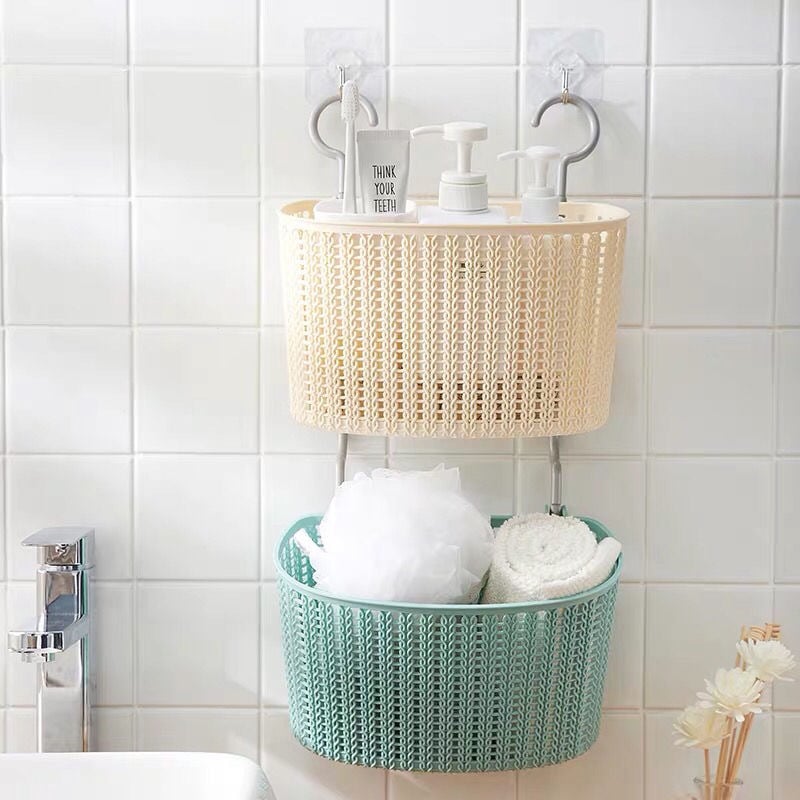 Vješeni koš za pohranu, zidni plastični organizator za kupaonicu i kuhinju