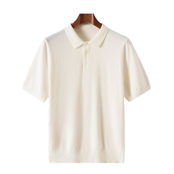 Muška polo majica s kratkim rukavima, ljeto, labav kroj, pleteni materijal, jednobojna, poslovni casual