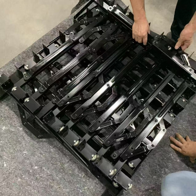 Kauč na razvlačenje s višefunkcionalnim hardverskim šarnirima, izvlačivi teleskopski prostor za pohranu, čelični okvir, sklopni držač s kliznim vodilicama