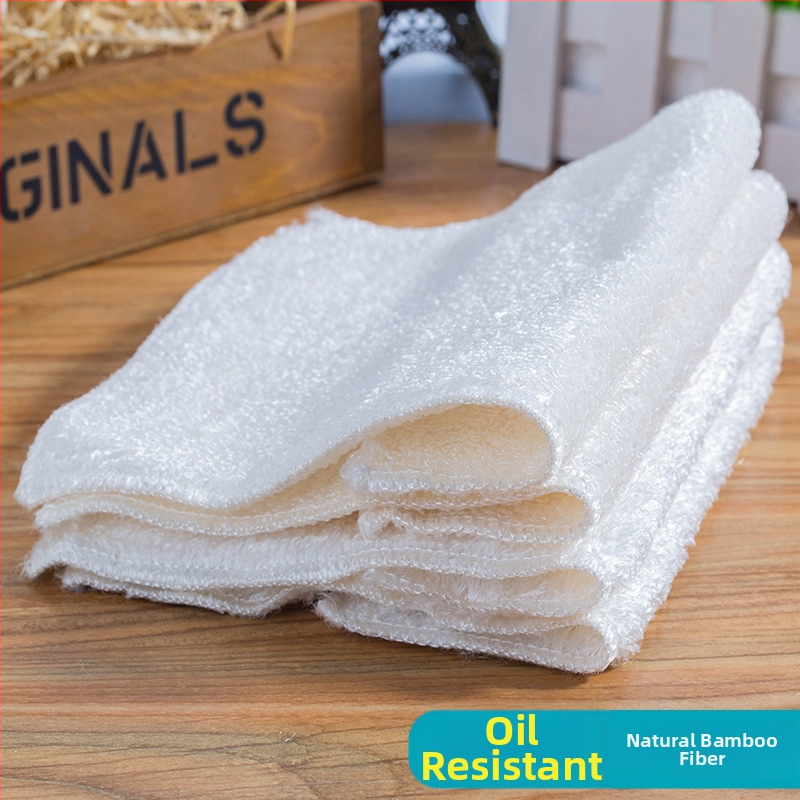 Krpa za pranje posuđa od bambusovih vlakana, debela, kuhinja, upijajuća i čisti mrlje