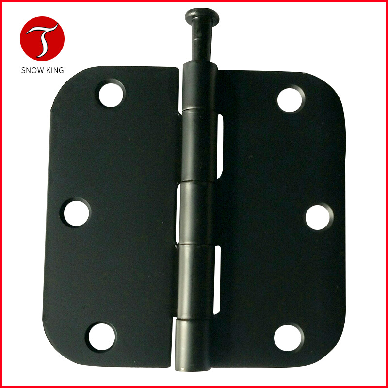 Panta za drvena vrata, američkog stila, dimenzije 3.5×3.5×2.2 inča, mat crna, od željeza