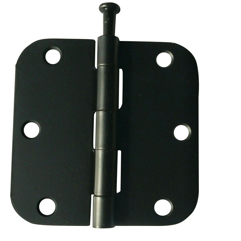 Panta za drvena vrata, američkog stila, dimenzije 3.5×3.5×2.2 inča, mat crna, od željeza