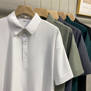 Muška ljetna polo majica kratkih rukava, ležernog kroja, jednobojna, japanski stil