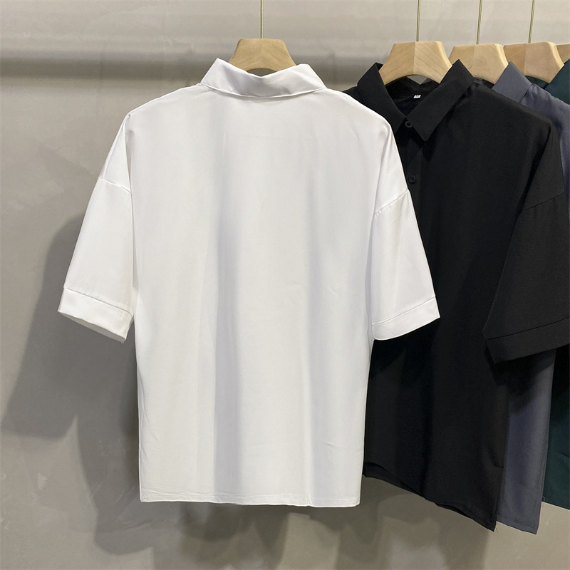 Muška ljetna polo majica kratkih rukava, ležernog kroja, jednobojna, japanski stil