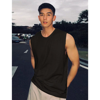 Muški bezruk tank top za sport i fitness - okrugli izrez