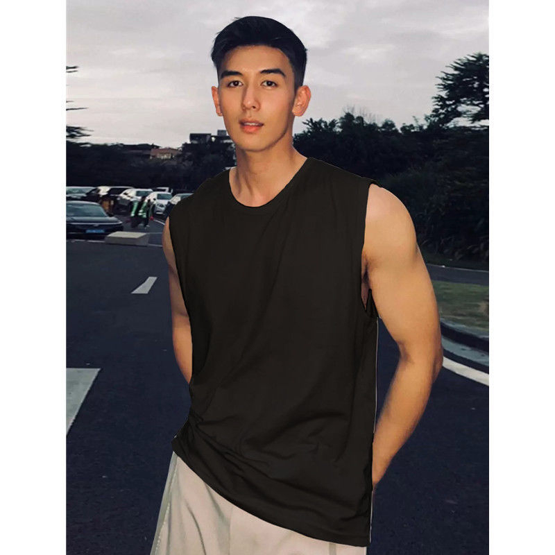 Muški bezruk tank top za sport i fitness - okrugli izrez