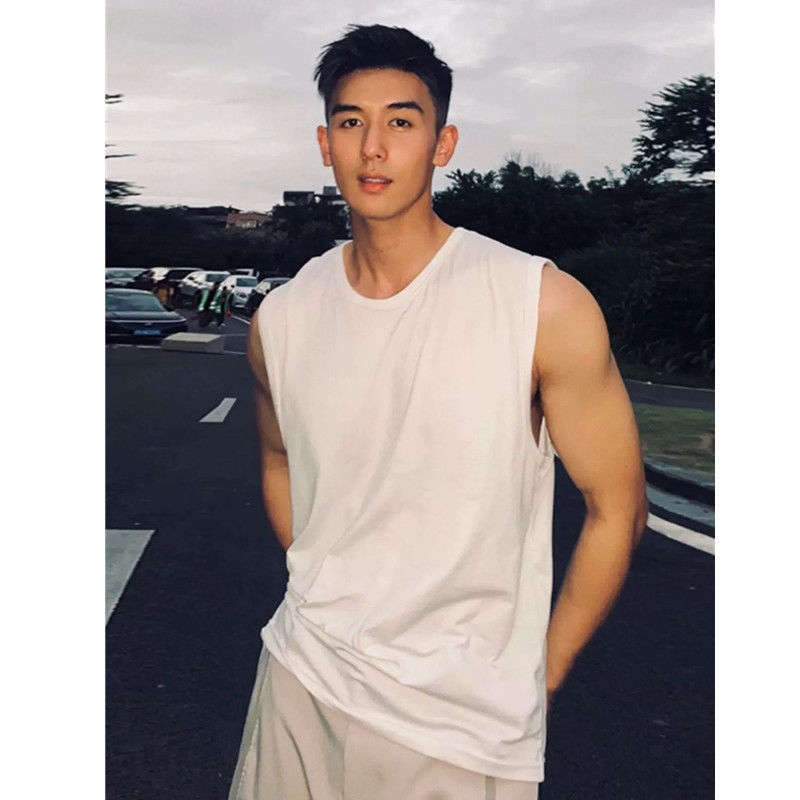 Muški bezruk tank top za sport i fitness - okrugli izrez