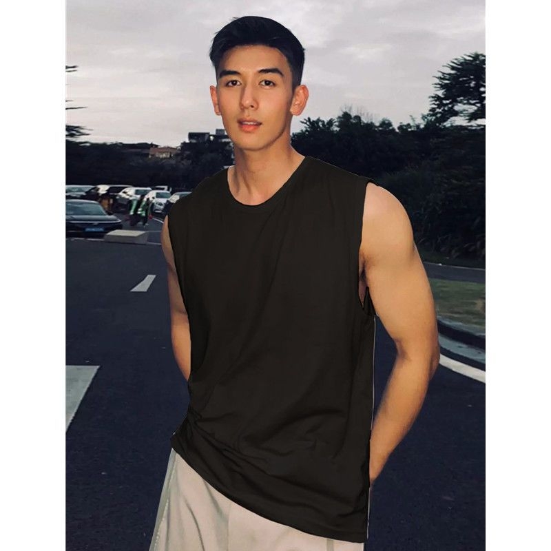 Muški bezruk tank top za sport i fitness - okrugli izrez