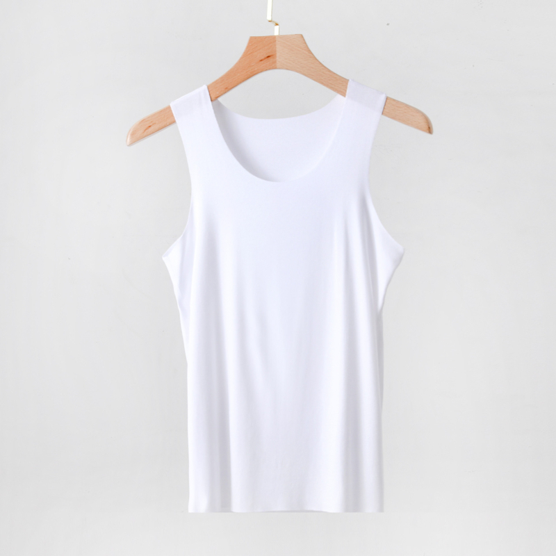Ανδρικό τοπάκι από Modal, ice silk, χωρίς ραφές, χωρίς μανίκια, βασικό στρώμα για καλοκαίρι και άσκηση