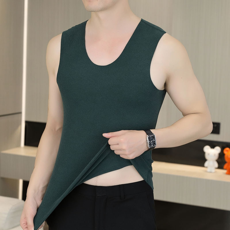 Muška zimska vest s fleece podlogom, uski kroj, bezšivna