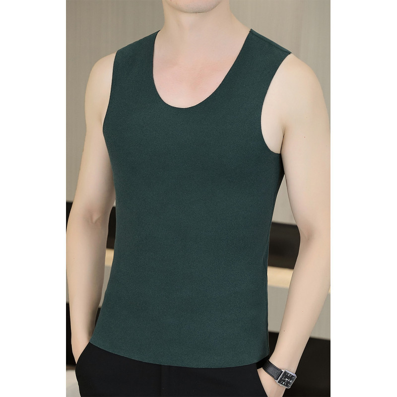 Muška zimska vest s fleece podlogom, uski kroj, bezšivna