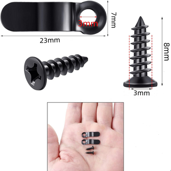 Set od 100 metalnih okretnih gumba u obliku mašne za okvire za fotografije, crne, s vijcima