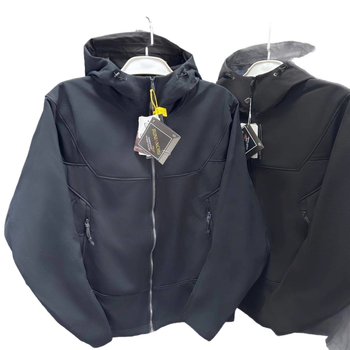 Grafén-alapú kültéri funkcionális softshell dzseki kapucnival, szél- és vízálló, férfi téli fleece dzseki