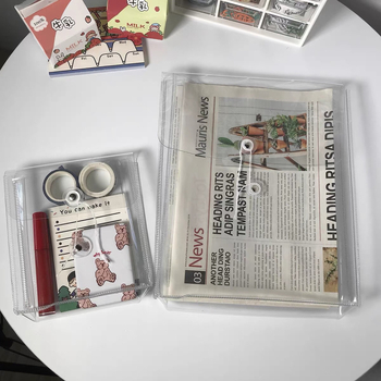 Prozirna PVC vrećica za skladištenje sa zatvaranjem – kubični organizator za kozmetiku, dokumente i njegu kože