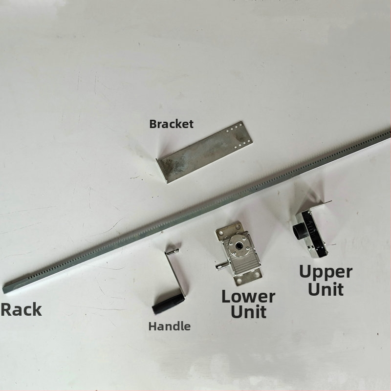Ručni otvorivač prozora s mehanizmom zupčanika (rack‑and‑pinion), aluminijska legura, kućno ventiliranje
