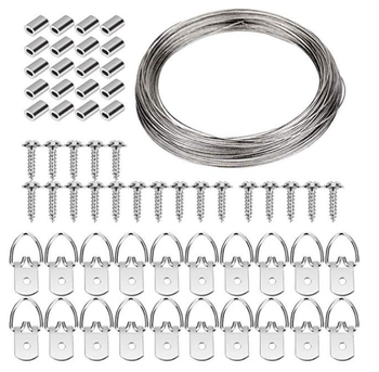 Pozinkovani čelični kabel, aluminijska polukružna kuka – DIY set žice