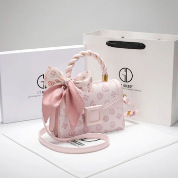 candyn&kite Ženska ružičasta PU crossbody torba, mali kvadratni oblik, luksuzni nišni brend, 2023 novi model