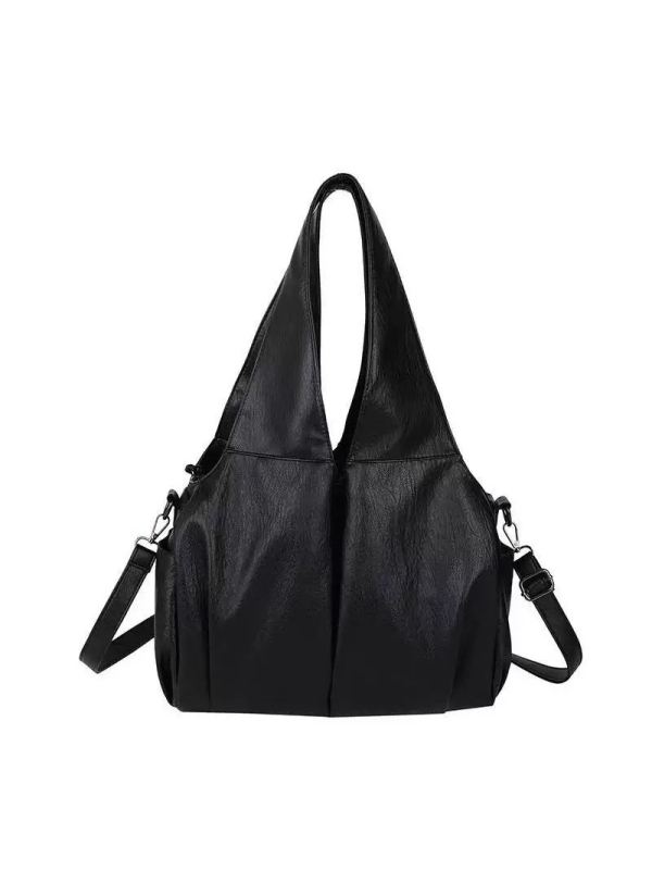 2025 Νέα vintage PU δερμάτινη τσάντα tote με επίστρωση oil-wax, μεγάλη χωρητικότητα, λουρί ώμου για καθημερινή χρήση