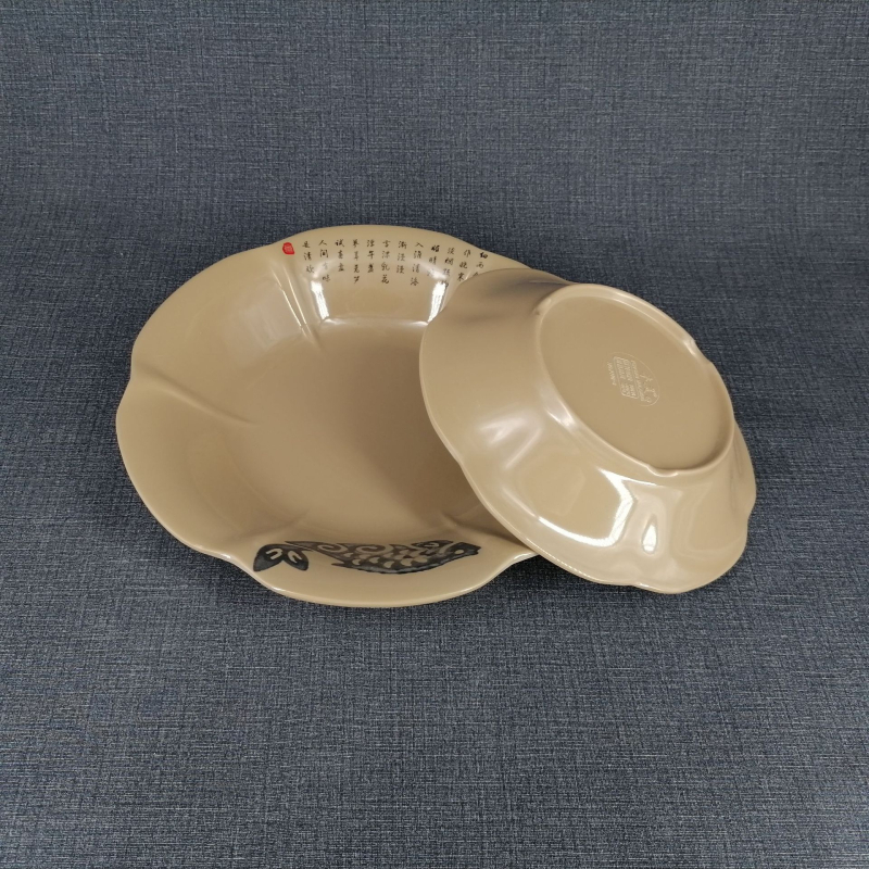 Okrugli tanjur od bone china s dizajnom latice lotosa – jednostavna posuda za stolovanje