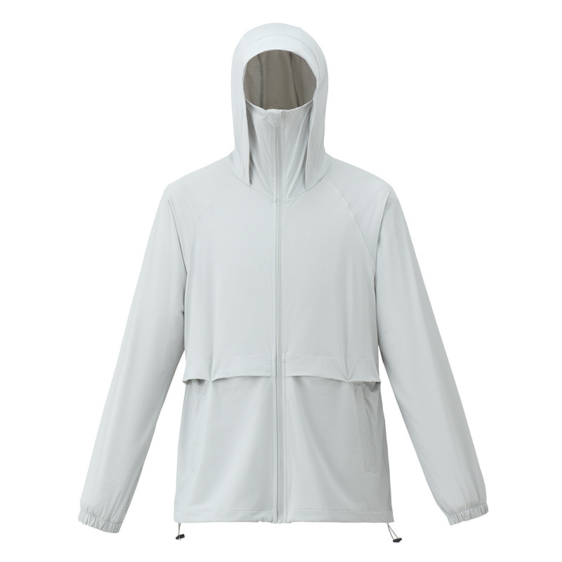 Muška lagana jakna s UV zaštitom UPF50+ od Ice Silk tkanine, s kapuljom, prozračna za vanjske sportske aktivnosti