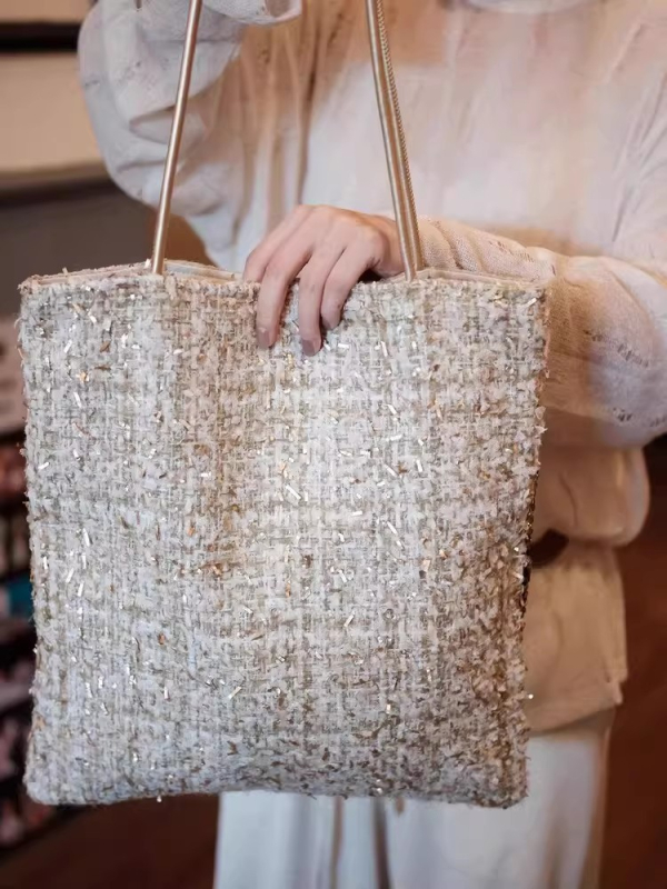 Torba preko ramena od platna, velika zapremina, dnevna crossbody torba za žene, diskretan luksuz
