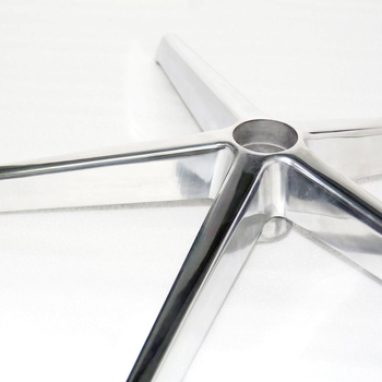Aluminijska legura, petokraka osnova stolice — radijus 350, okretne noge, metalni dijelovi baze