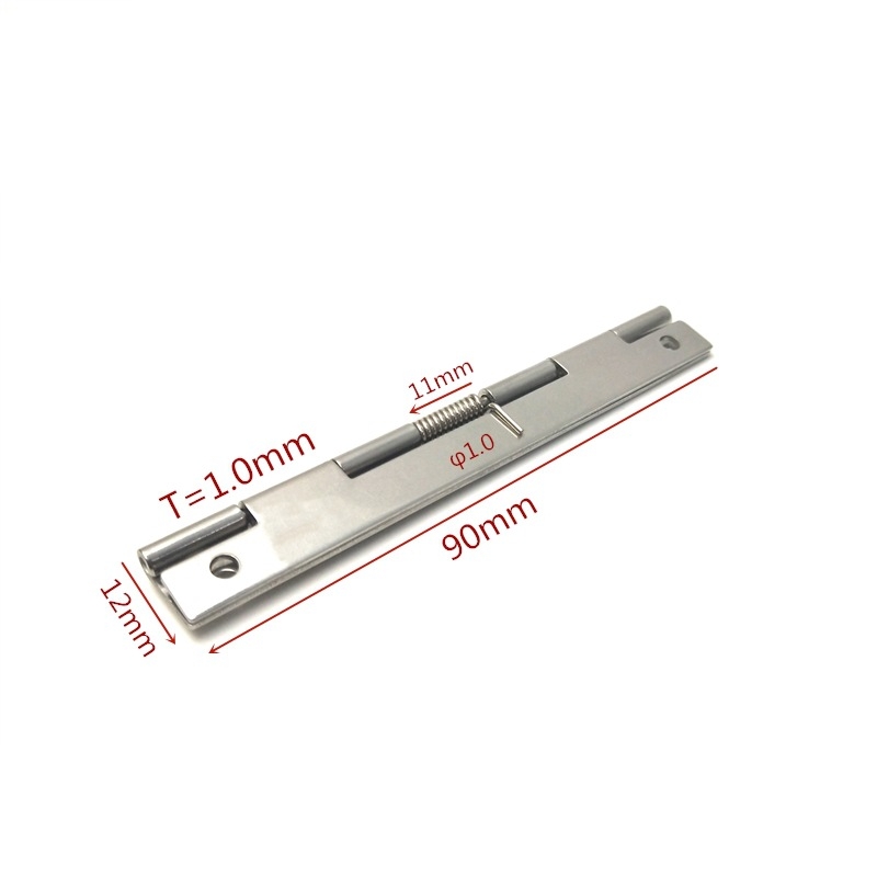 Prilagođena inox šarka s oprugom za vrata ormarića, 90 × 12 × 1 mm, modernog stila