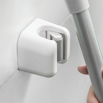 Ojačani klip za mop, montaža bez bušenja na zid kupaonice, snažan kuka za mop, ABS materijal