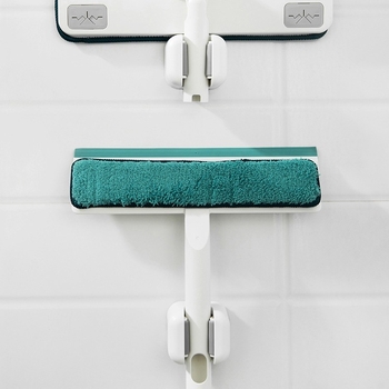 Ojačani klip za mop, montaža bez bušenja na zid kupaonice, snažan kuka za mop, ABS materijal