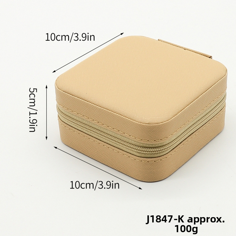 Zamykateľná textilná šperkovnica, minimalistický dizajn, na cestovanie