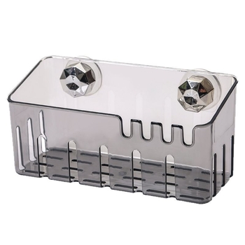 Luksuzni usisni organizator za sudoper s prostorom za spužvice, krpe za čišćenje i čelične vunene kuglice, s odvodnim stalakom