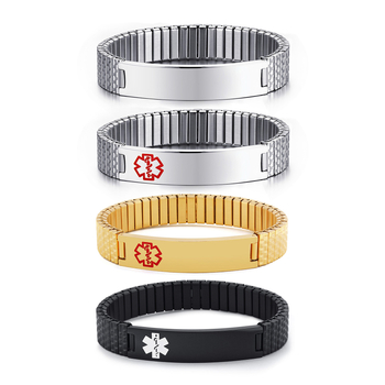 12 mm elastična narukvica od nehrđajućeg čelika s medicinskim znakom, korejski stil, unisex BR-263