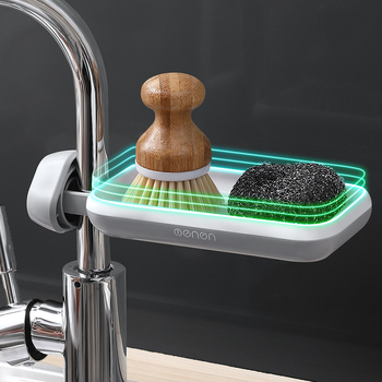 Nerđajući čelični stalak za kuhinju – držač za slavinu i sudoper za pohranu spužvica, krpa i pribora za pranje suđa