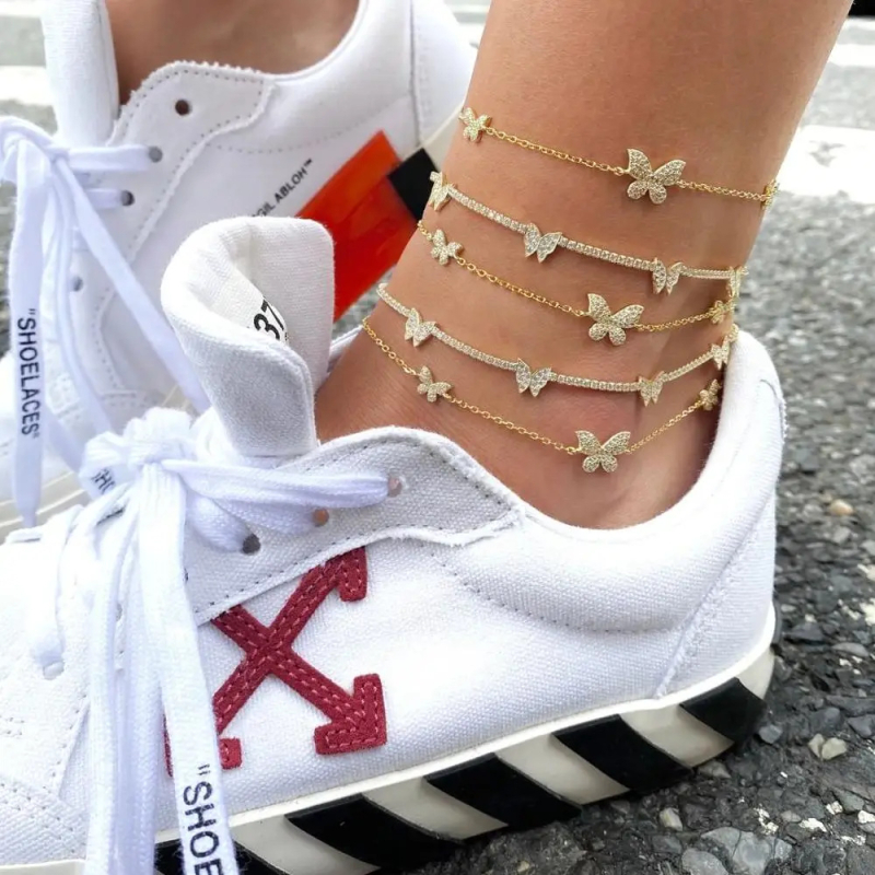 2 mm zirconij choker s motivom leptira – odvažan, moderan ženski nakit