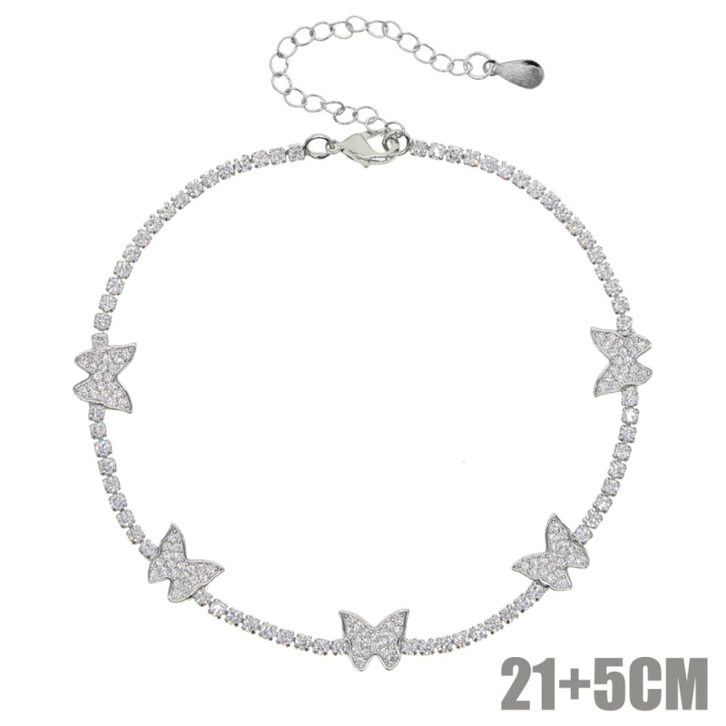 2 mm zirconij choker s motivom leptira – odvažan, moderan ženski nakit