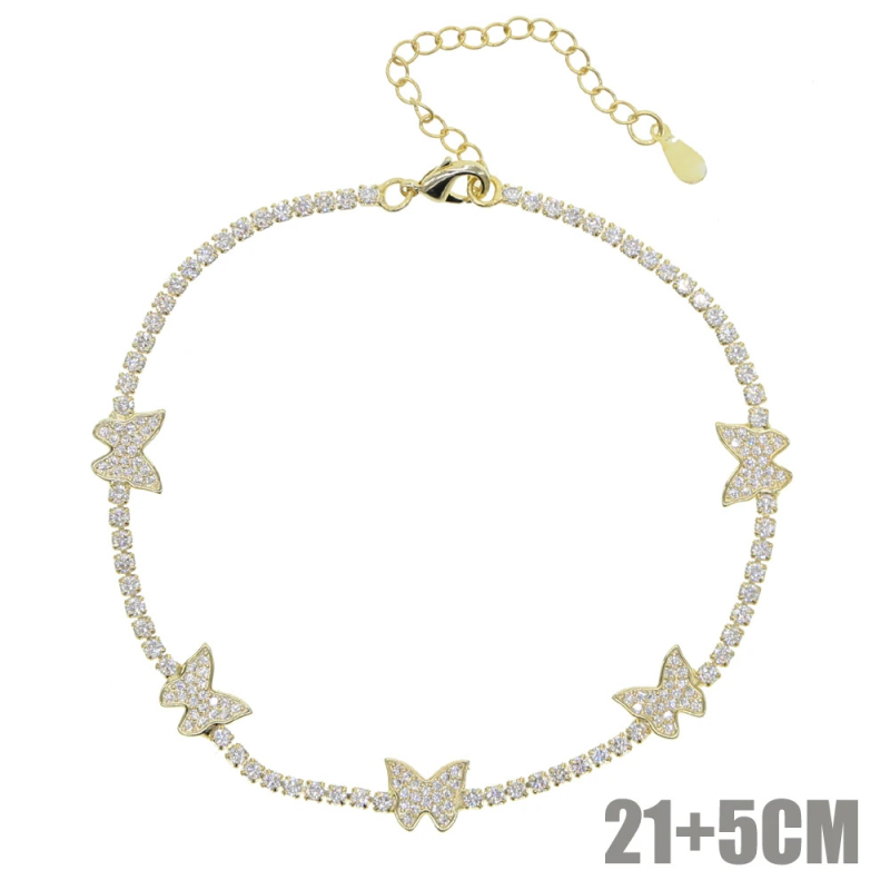 2 mm zirconij choker s motivom leptira – odvažan, moderan ženski nakit