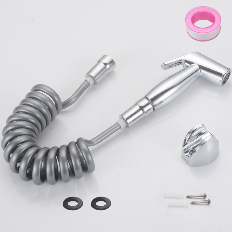 Set de duș pentru bidet din ABS, finisaj electroplatinat, duză demontabilă pentru toaletă