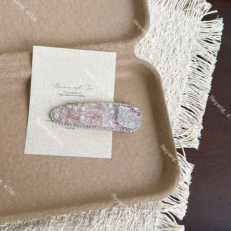 Korejski stil luksuzna mačja štipaljka za kosu, potpuno dijamantima ukrašena, sladak ženski dizajn, bočni klips